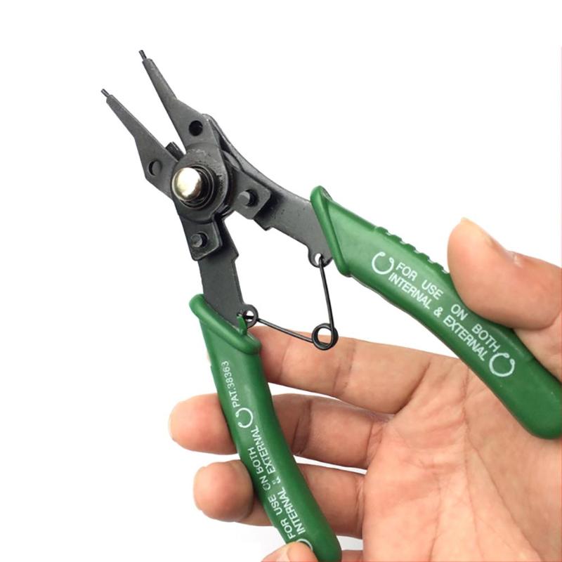 4 in 1 Multifunction 7 inch Circlip Snap Plier 4 Headed Fastener Puller - ebowsos