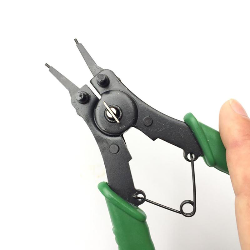 4 in 1 Multifunction 7 inch Circlip Snap Plier 4 Headed Fastener Puller - ebowsos