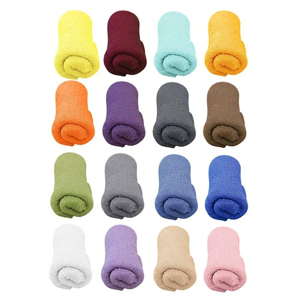 40*150cm Baby Photography Props Blanket Wraps Stretch Knit Wrap Newborn Photo Wraps Soft-ebowsos