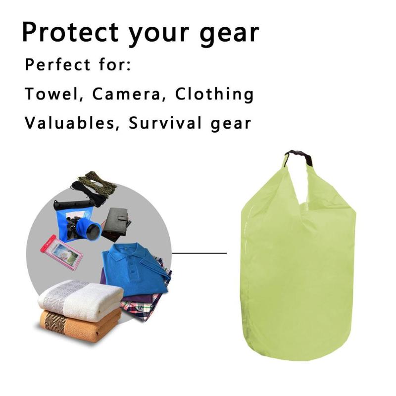 40L Outdoor River Trekking Bag Waterproof Nylon Camping Compression Stuff Sack Storage Bag Backpack-ebowsos