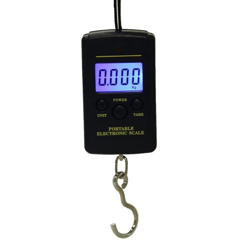 40kgx10g Portable Digital Scale for Luggage Travel Fishing Weighting Steelyard Hanging Electronic Hook Scale Kitchen Weight Tool-ebowsos