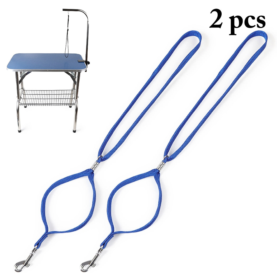 48cm 2pcs Pet Grooming Loop Dog Grooming Dog Pet Cat Animal Loop Lock Clip Rope For Grooming Table Arm Bath Pet Traction-ebowsos