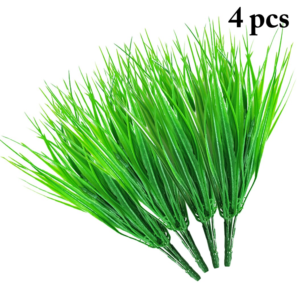 4PCS Artificial Grass Eucalyptus Plastic Artificial Plants Green Grass Plastic Plant Wedding Home Decoration Table Decors-ebowsos