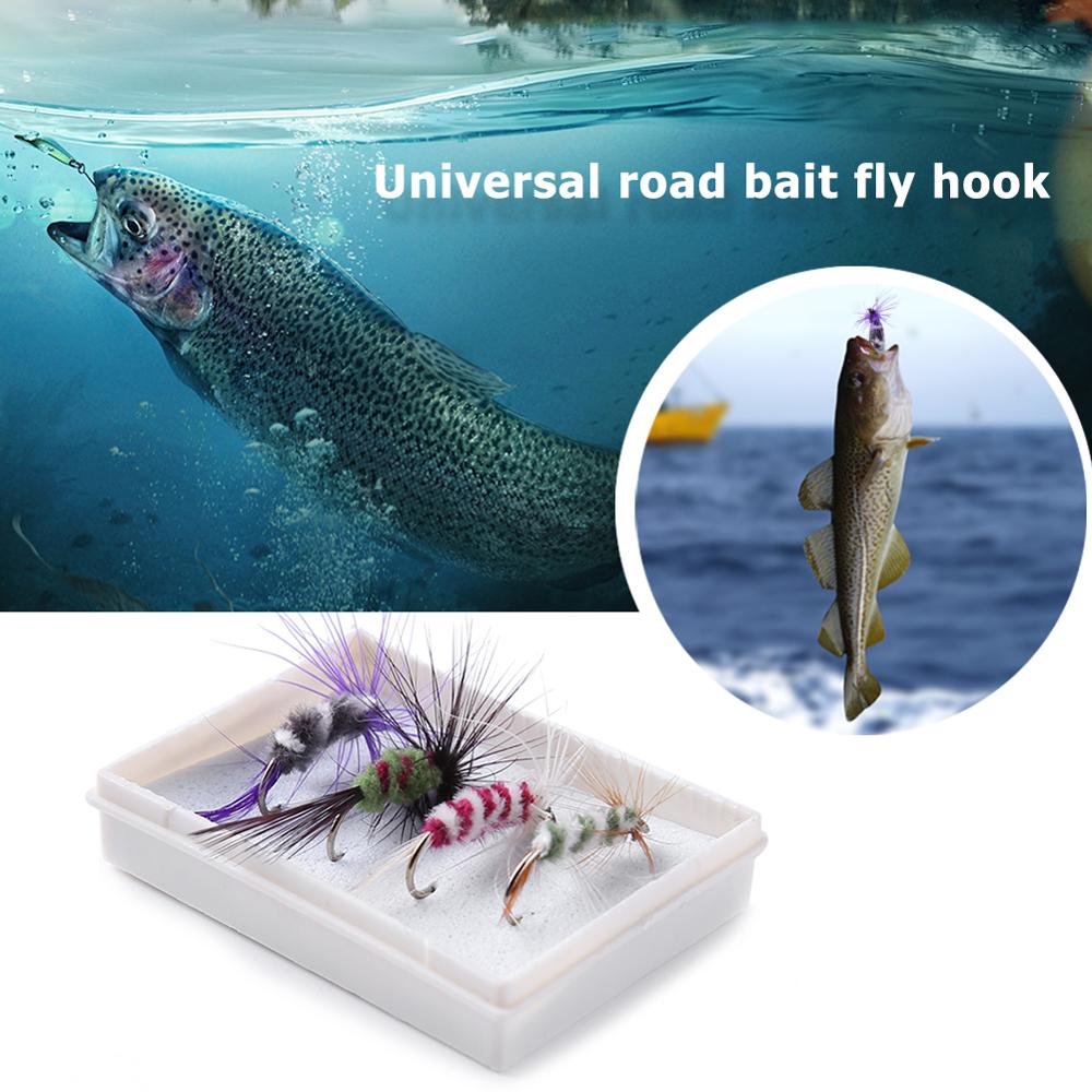 4PCS Fishing Lures Baits Insect Feather Shaped Metal Fishing Lure Fishing Bait Tackle With Single Treble Hooks Carp Tools-ebowsos