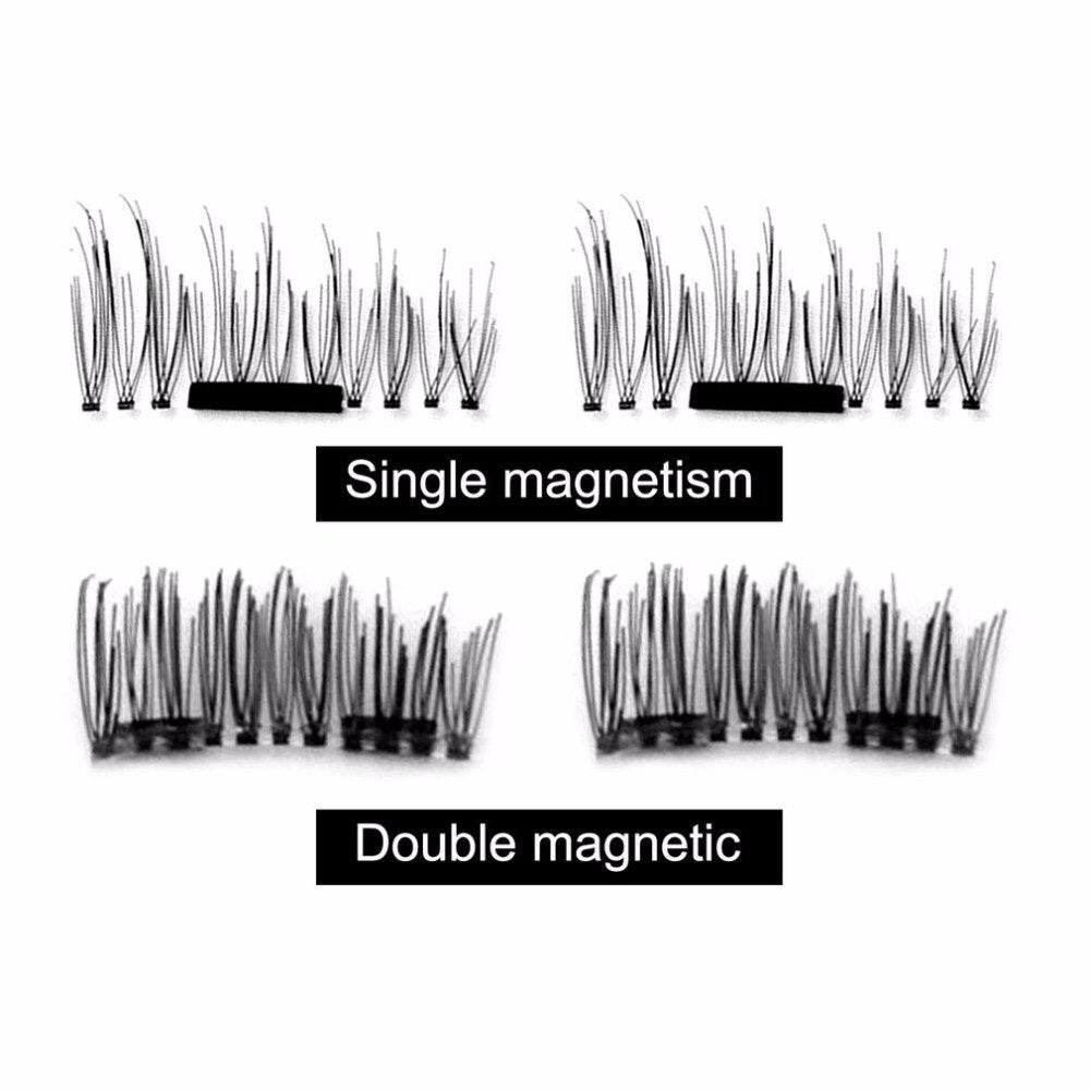 4PCS/lot Lightweight Natural Thick Eye Lashes 3D Magnetic Eyelashes Durable Thick False Eyelashes Makeup Tool Eyelash Extension - ebowsos