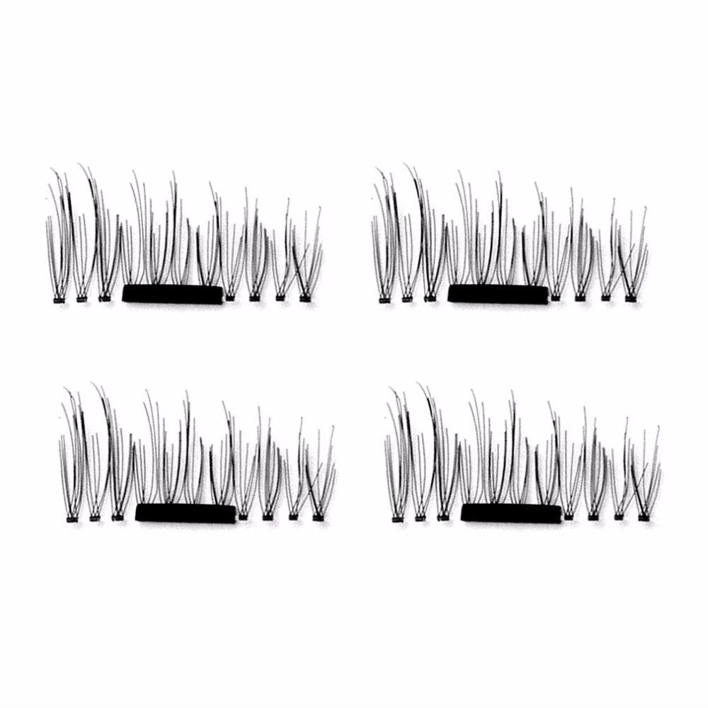 4PCS/lot Lightweight Natural Thick Eye Lashes 3D Magnetic Eyelashes Durable Thick False Eyelashes Makeup Tool Eyelash Extension - ebowsos