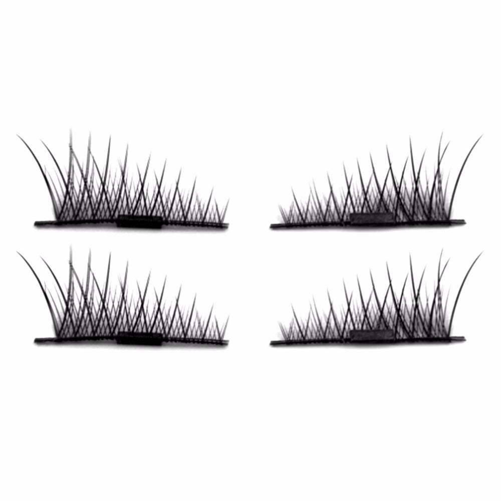 4PCS/lot Natural Thick Glue-free 3D Magnetic Eyelashes Long False Eyelashes Fake Eye lashes Beauty Makeup Tool Eyelash Extension - ebowsos