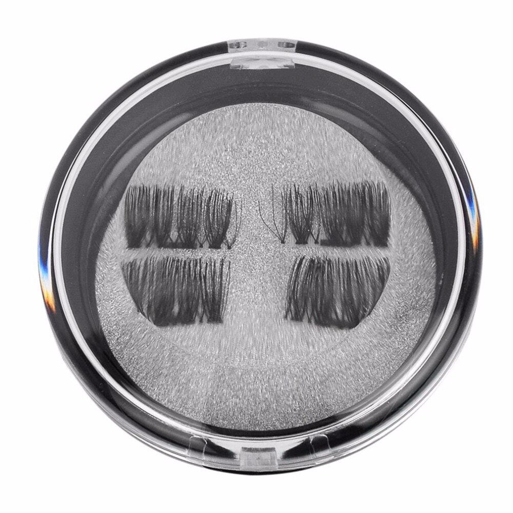 4Pcs Magnetic Eyelash False Lashes Non-glue Magnetic Lashes False Eyelashes Makeup Tool Toiletry Cosmetics 3D Lashes Kit Set - ebowsos