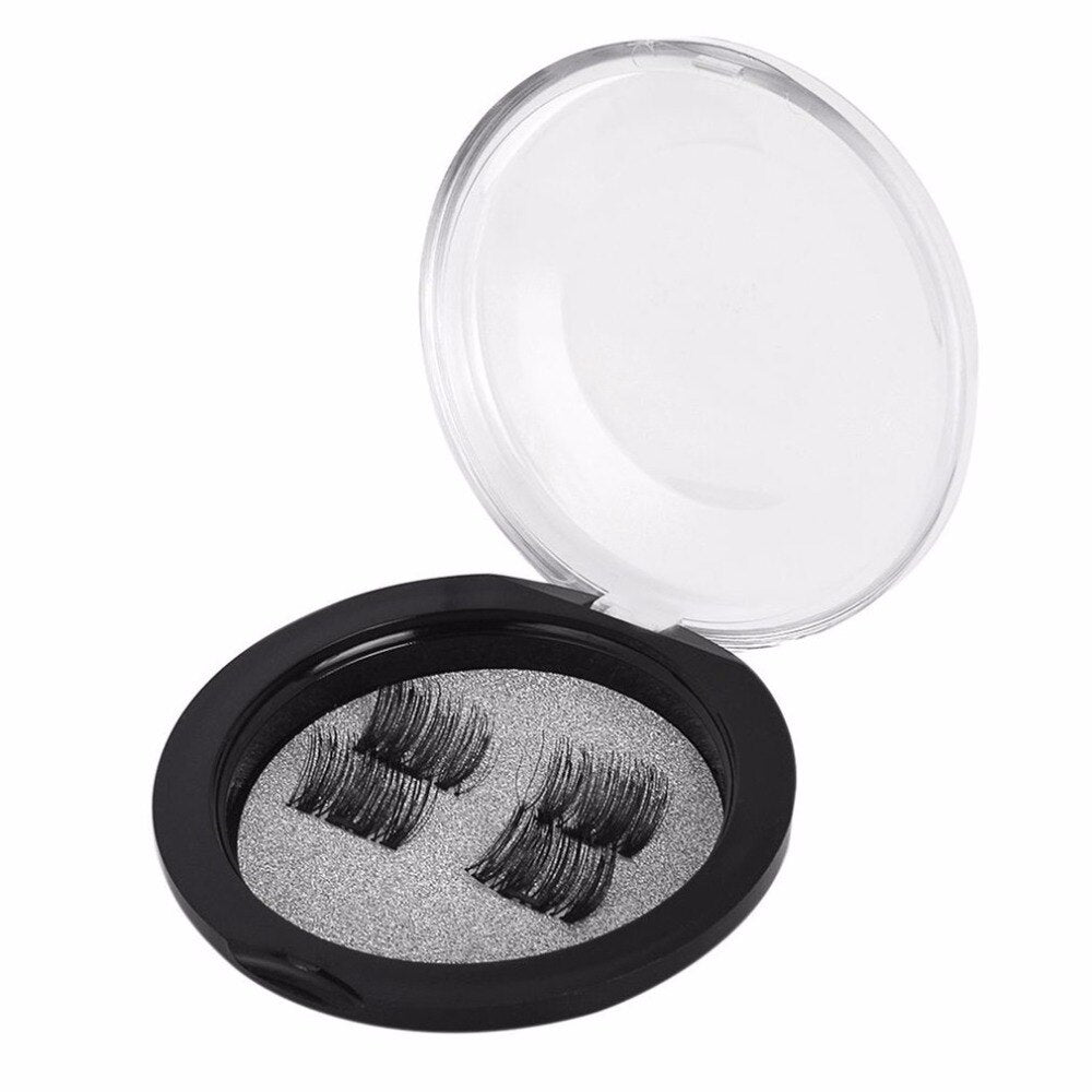 4Pcs Magnetic Eyelash False Lashes Non-glue Magnetic Lashes False Eyelashes Makeup Tool Toiletry Cosmetics 3D Lashes Kit Set - ebowsos