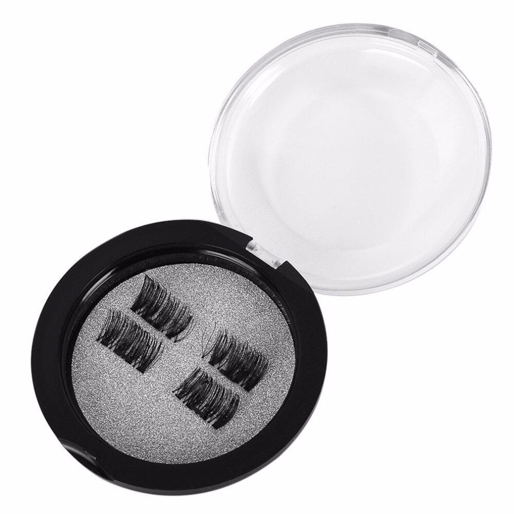 4Pcs Magnetic Eyelash False Lashes Non-glue Magnetic Lashes False Eyelashes Makeup Tool Toiletry Cosmetics 3D Lashes Kit Set - ebowsos