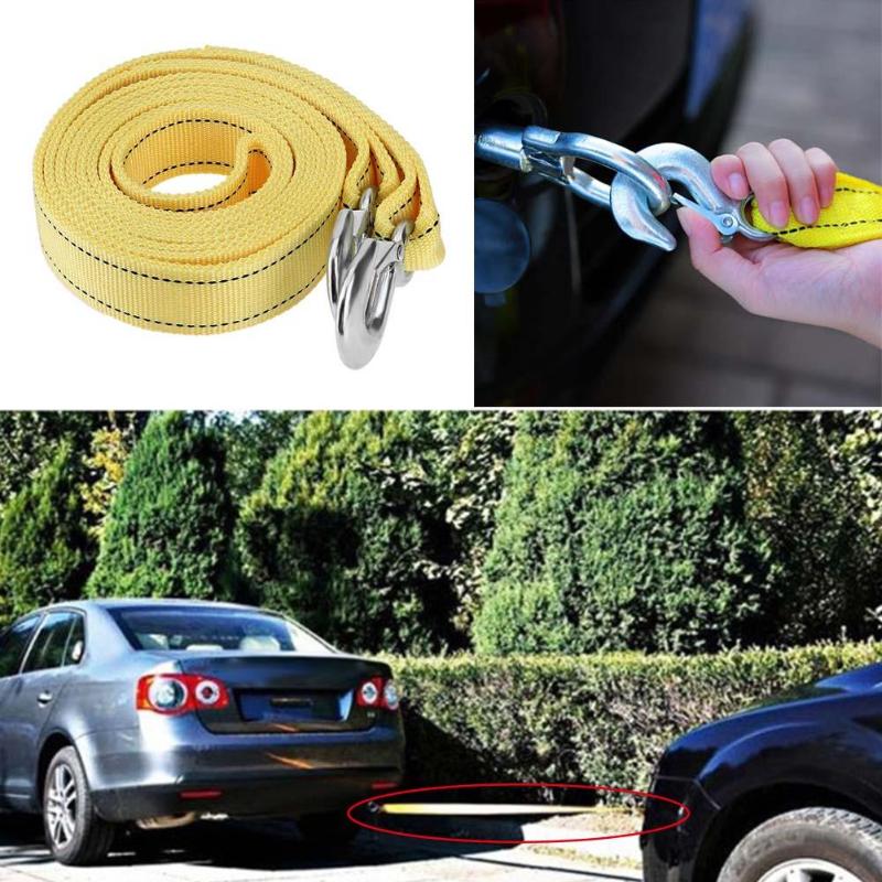 4m/13ft 5 Tons Car Van Tow Rope Heavy Duty Road Recovery Pull Towing Strap - ebowsos