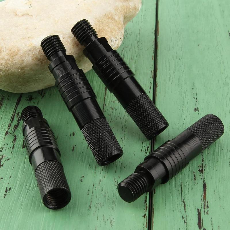 4pcs Black Aluminum Alloy Quick Release Adapters Carp Fishing Rod Bite Alarm Rod Holder Connectors Fishing Accessories-ebowsos