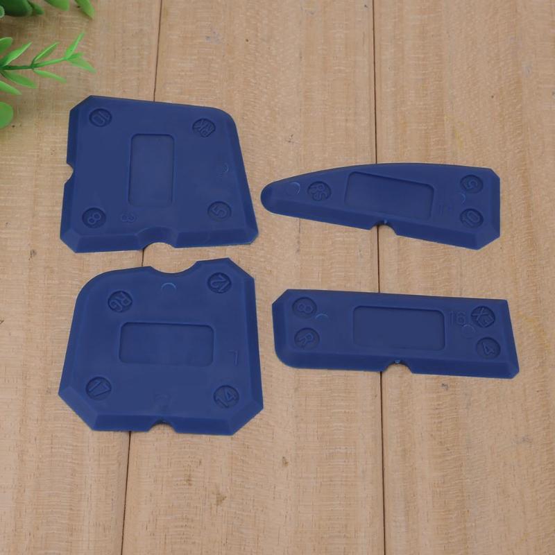 4pcs Caulking Tool Kit Joint Sealant Edge Remover Scraper Blue Hand Tools D4 - ebowsos