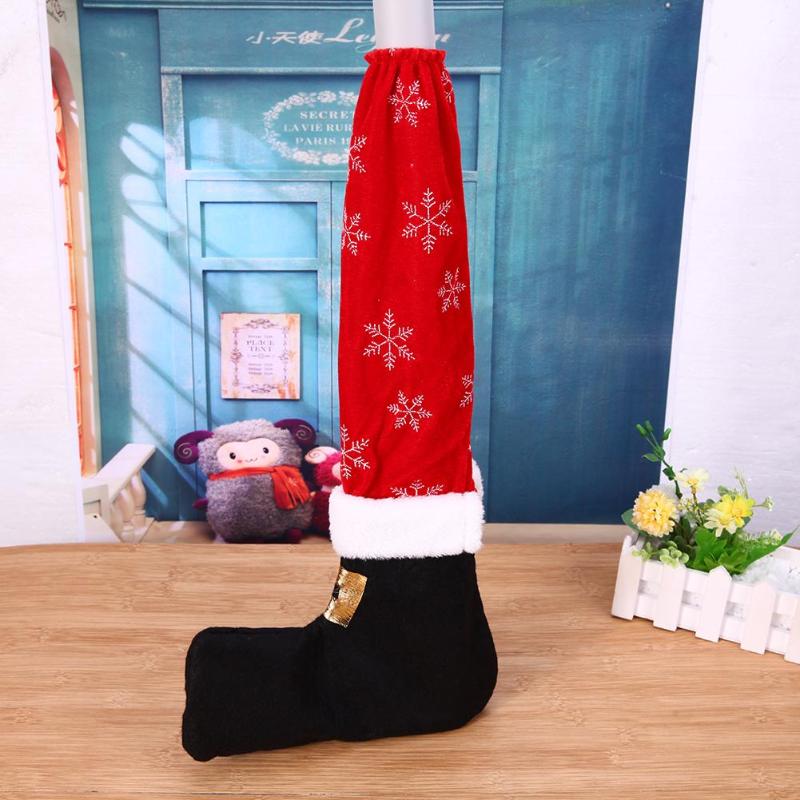 4pcs Christmas Chair Leg Chair Foot Covers Party Christmas Table Decor - ebowsos