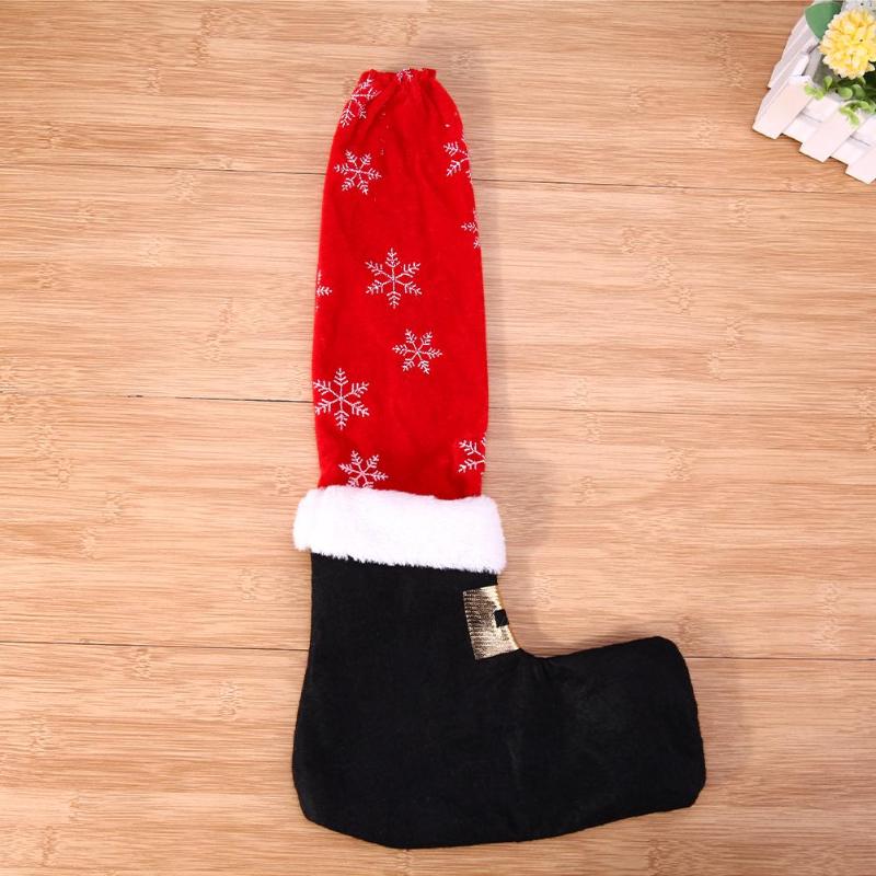 4pcs Christmas Chair Leg Chair Foot Covers Party Christmas Table Decor - ebowsos