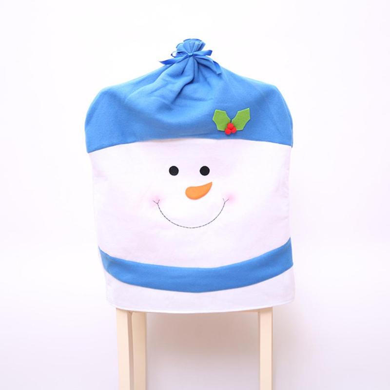 4pcs Christmas Snowman Chair Cover Set Xmas Table Decoration Supplies D4 - ebowsos