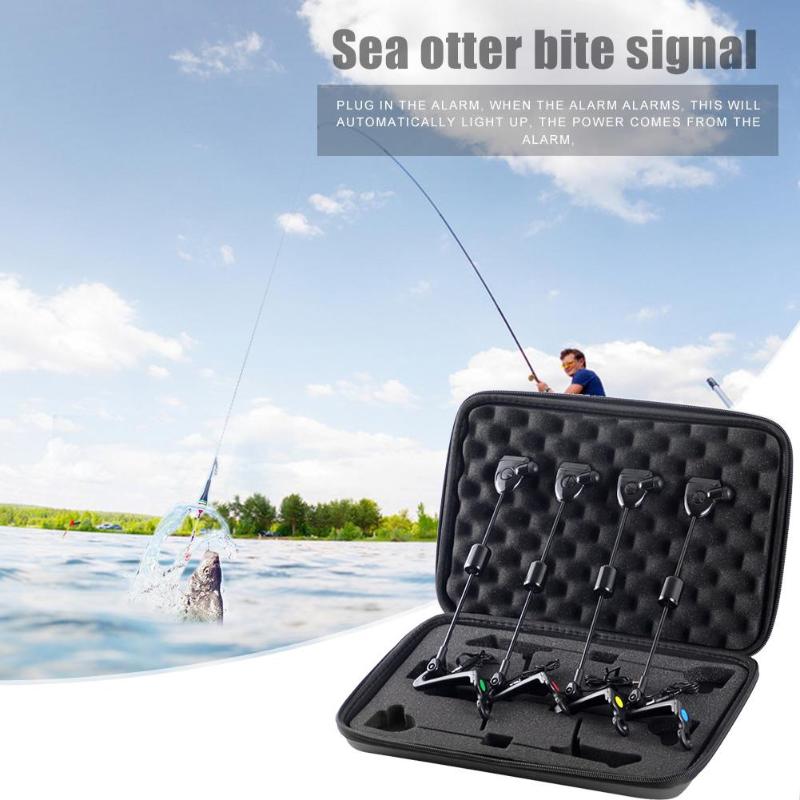 4pcs Fishing Swinger Carp Fishing Indicator Outdoor Fishing Swingers LED Illuminated Indicator Carp Fishing Tackle-ebowsos