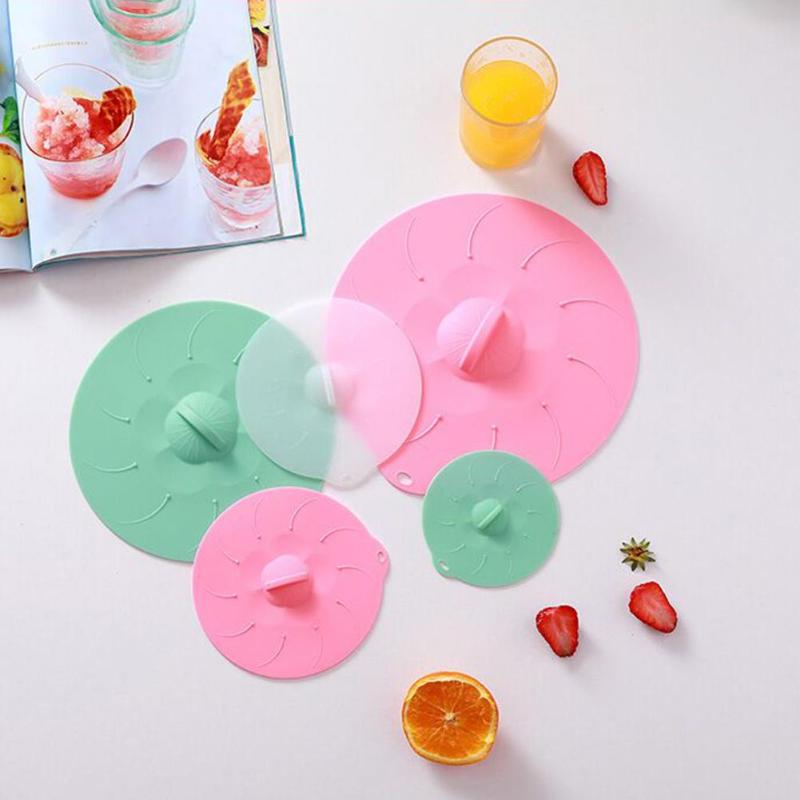 4pcs Food Fresh Silicone Seal Cover Microwave Fruit Bowl Wrap Lid Cookware Suction Caps for Cups Bowls Plates Containers - ebowsos