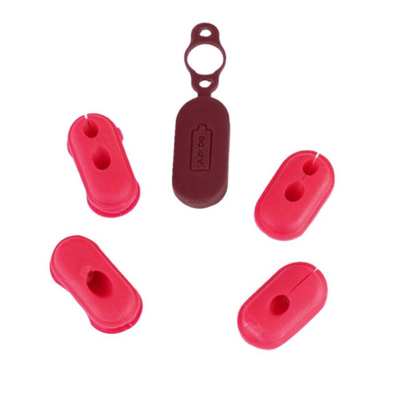 4pcs/set Case Silicone Cap M365 Xiaomi Scooter Rubber Charge Port Cover Dust Plug Waterproof,58x16x7mm-ebowsos