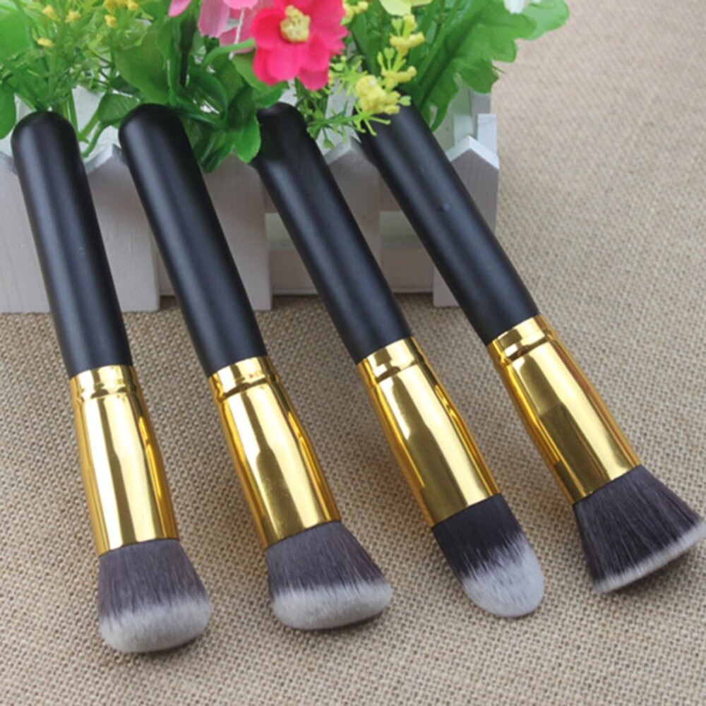 4pcs/set Professional Pro Cosmetics Makeup Brushes Set Kit Blush Brush Foundation Powder Kabuki Brushes With Bags Make up Tool - ebowsos