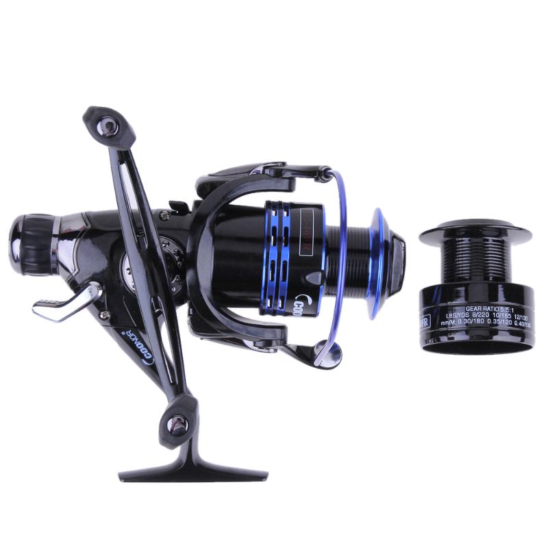 5:1:1 Upgrading Drag Spinning Reel with Extra Spool Saltwater Fishing Reel-ebowsos