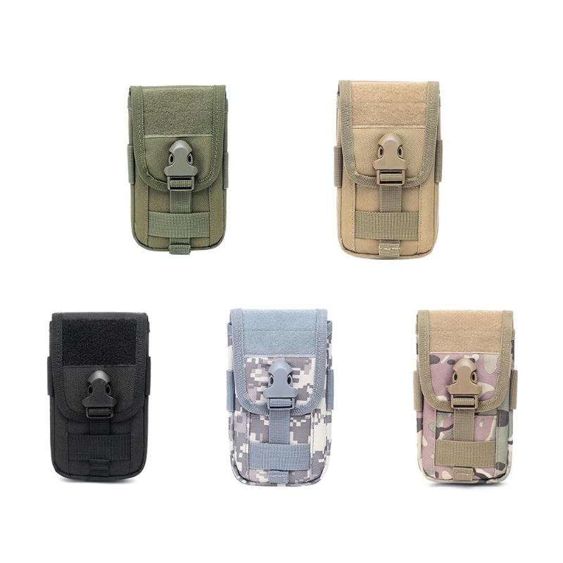 5.5 Inch Molle system Nylon Phone Bag Waterproof Belt Gadget Waist Bag Card Carrier Bag Travel Bag Pack Outdoor Tools-ebowsos