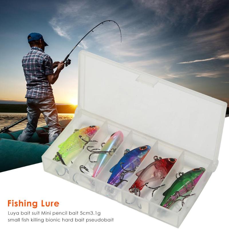 5-8pcs/set Fish Lure Bait Set Sea Fishing Lure Sinking Lure Fishing Tackle 4/4.5/5/11cm-ebowsos