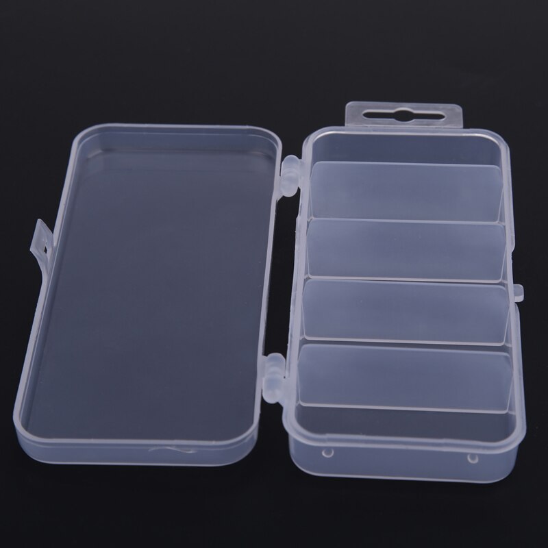 5 Grids Transparent Portable Organizer Storage Box Plastic Jewelry Ring Earrings Box Case Rectangle 5 Compartment Storage Box-ebowsos