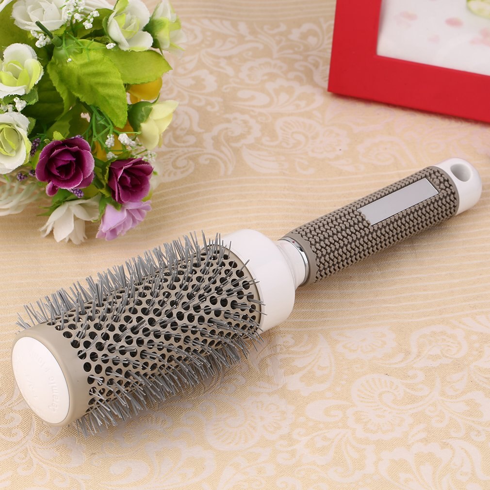 5 Sizes Hair Brush Thermal Ceramic Ionic Round Barrel Comb Salon Styling Tool for Blow Drying Curling Detangling Hair Comb - ebowsos