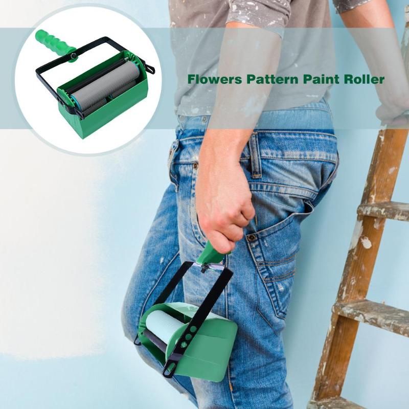 5 inch Flowers Pattern Paint Roller Wall Decoration Roller Art Brush Tool DIY Decoration Painting Machine Dropshipping - ebowsos