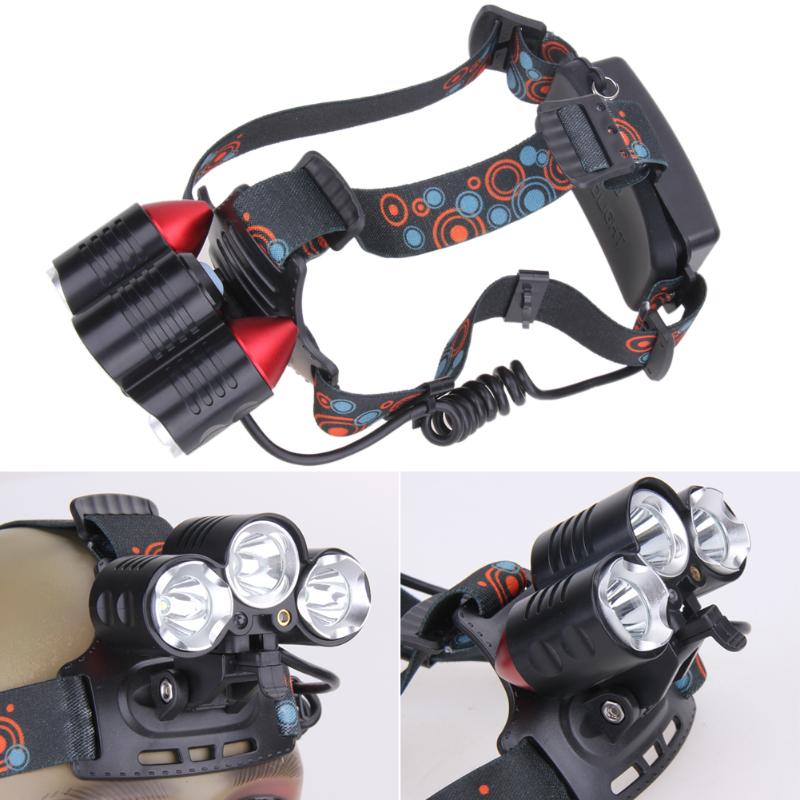 5000 Lumen Headlight 3 LED 4 Mode Headlamp Flashlight Torch XM-L T6-ebowsos