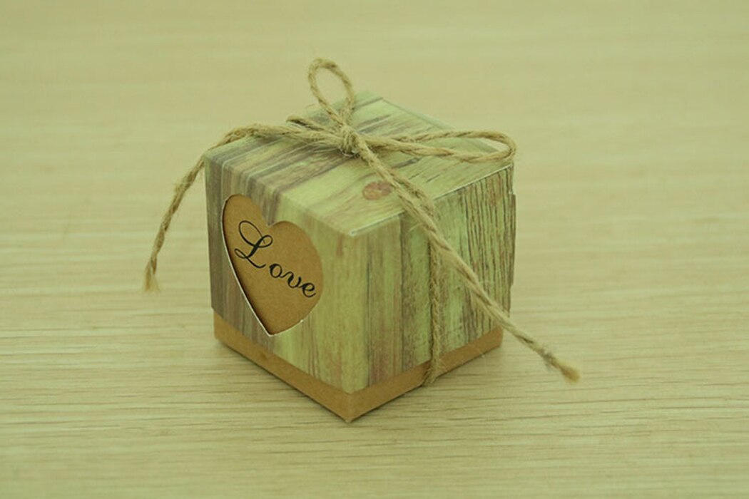 50Pcs Hollow Love Candy Box Retro Kraft Paper Candy Boxes Creative Candy Box To Send Rope Party Gift For Guests-ebowsos