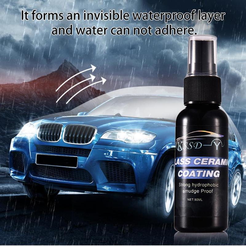 50mL Car Auto Windscreen Windshield Window Glass Rain Repellent with Towel High Quality Car Washing Tools - ebowsos