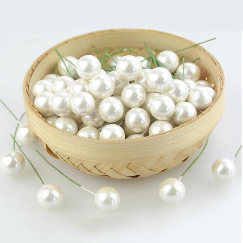 50pcs Cherry Plastic Artificial Flower Berries Wedding Christmas Decor - ebowsos