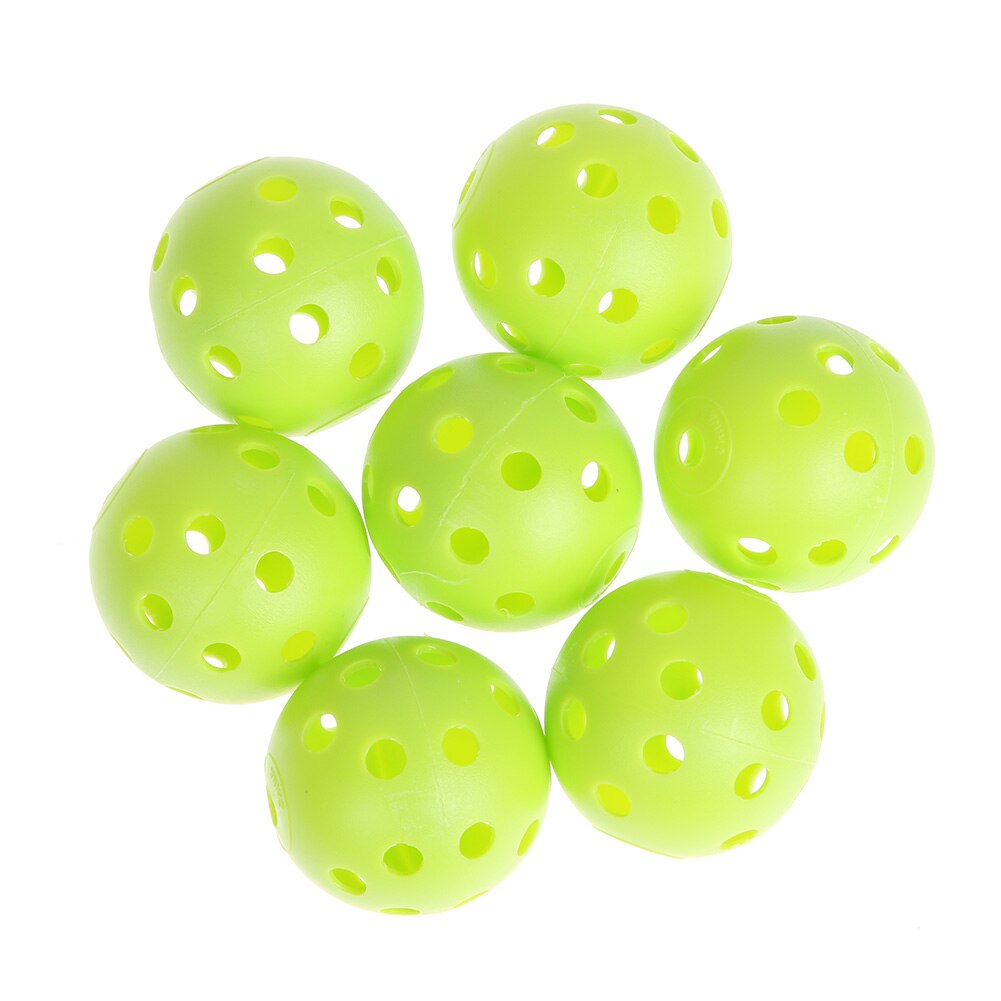 50pcs Green Golf Practice Balls Plastic Whiffle Airflow Hollow Sports Ball With 26pcs Holes Golf Accessories-ebowsos