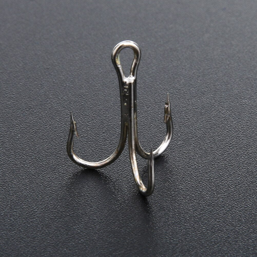 50pcs/set Barbed Crank Sharp Fishing Hooks Tackles with 3 Anchors High Carbon Steel Fishing Explosion Hook-ebowsos