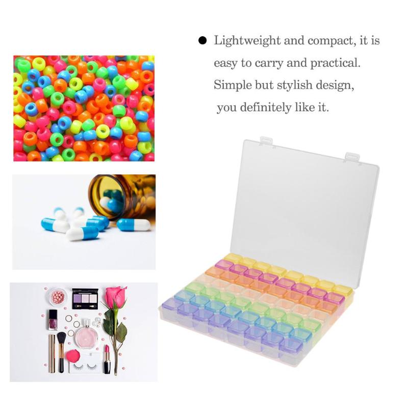 56 Grids 5D DIY Diamond Painting Drill Box Jewelry Box Rhinestone Embroidery Crystal Bead Organizer Storage Case Container new - ebowsos