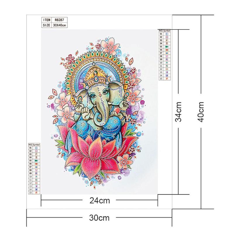 5D DIY Special Shaped Diamond Painting Elephant Trunk Buddha Embroidery Kit Popular Home DIY Decorations Dropshipping - ebowsos