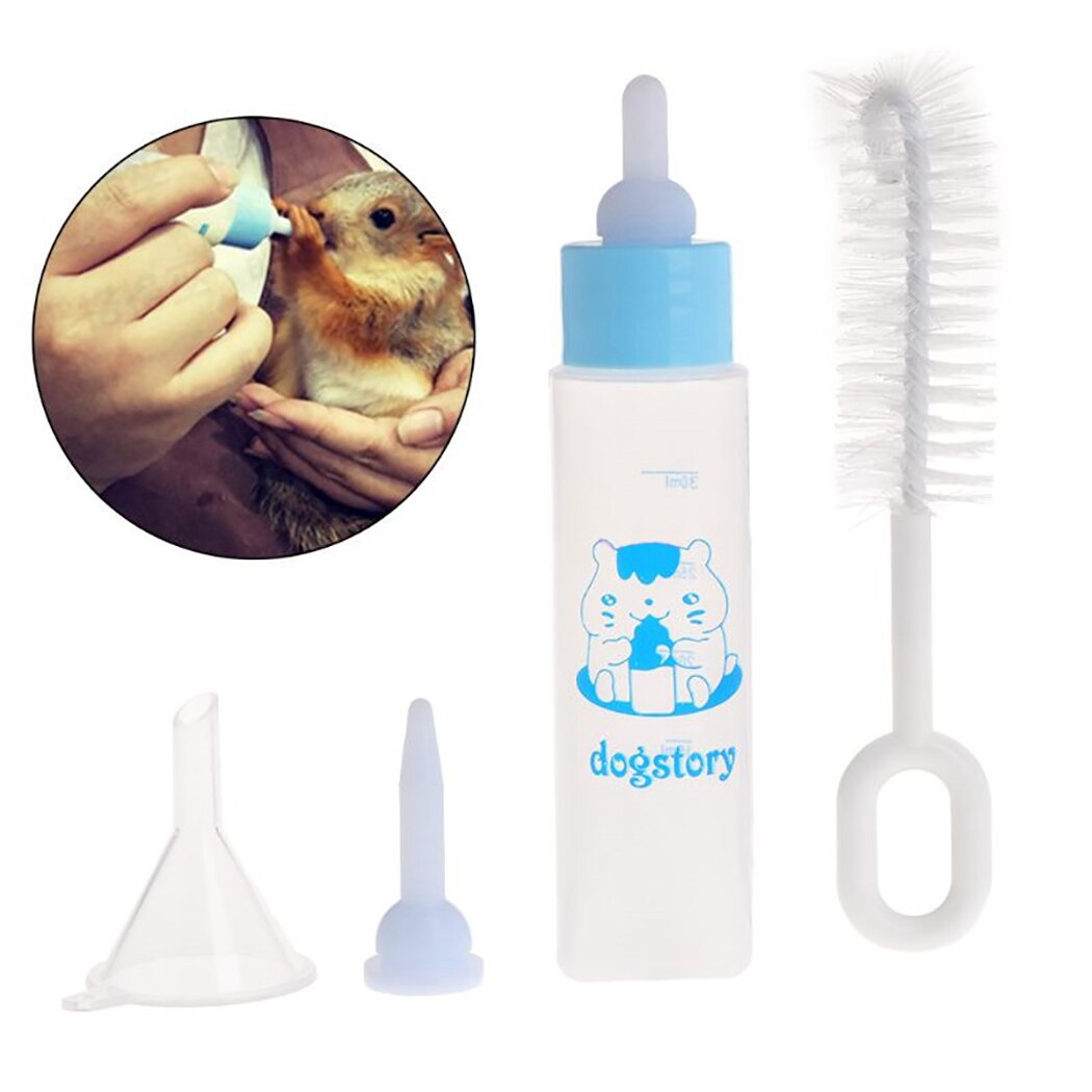 5PCS Pet Nursing Bottle Kit Water Milk Feeder Pet Feeding Bottle Chinchilla Rabbit Guinea Pig Feeder Bottle Supplies For Hamster-ebowsos