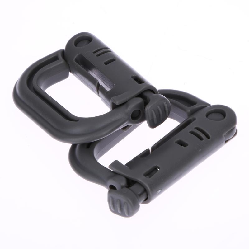 5PCS/SET Tactical Backpack EDC Shackle Snap D Locking Ring Mount D-Ring Clip KeyRing New Carabiner Hook Buckle Climbing Outdoor-ebowsos