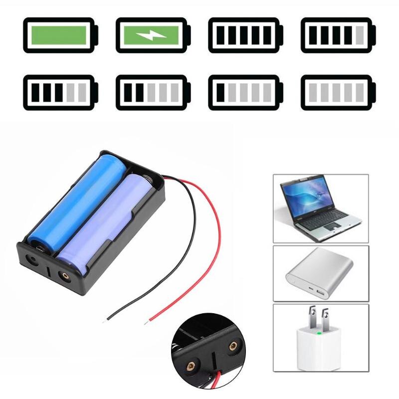 5Pcs Dual Slots 18650 Battery Holder Power Bank Plastic 18650 Rechargeable Batteries Storage Box Housing Case Organizer Hot Sale - ebowsos