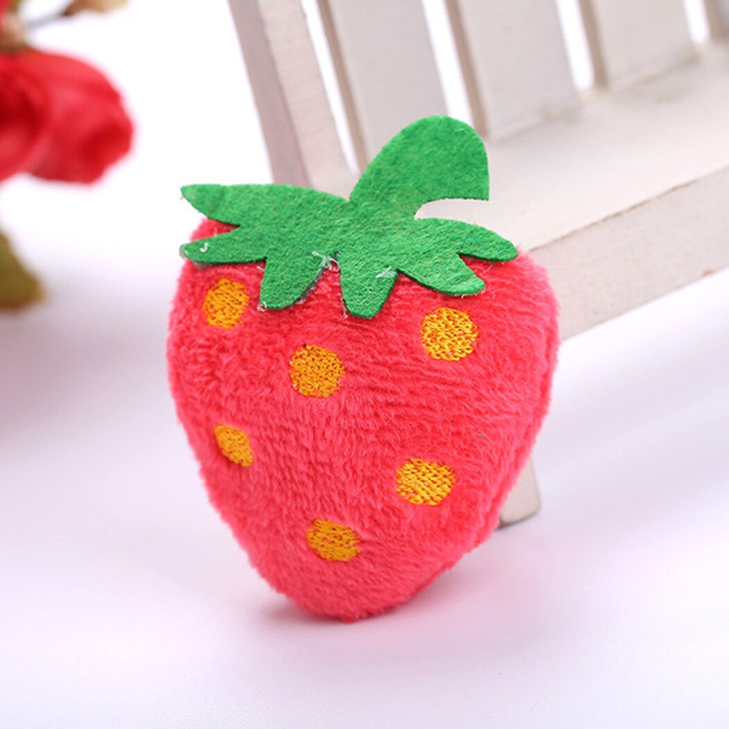 5Pcs Funny Cute Cat Toys Pineapple Strawberry Carrot Frog Bear Dolls Interactive Kitten Toys Catnip Toys Pet Supplies-ebowsos