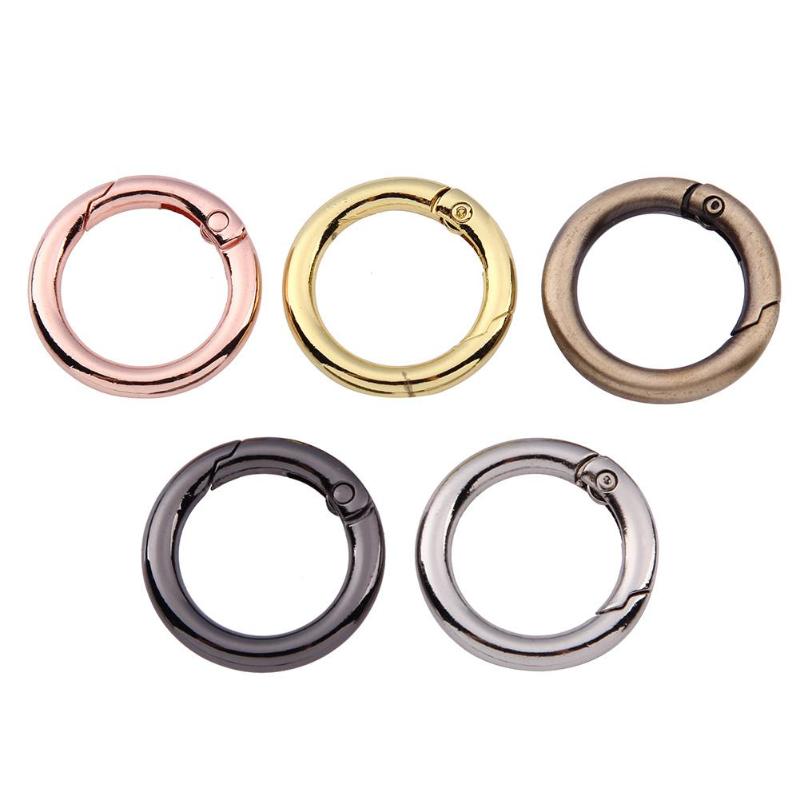 5pcs 28mm Dia Spring Gate O Ring Openable Keyring Bag bag hook Belt Strap Dog Chain Buckles bag accessories-ebowsos