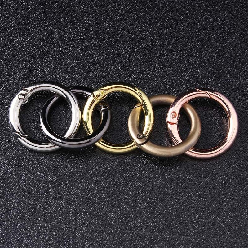 5pcs 28mm Dia Spring Gate O Ring Openable Keyring Bag bag hook Belt Strap Dog Chain Buckles bag accessories-ebowsos