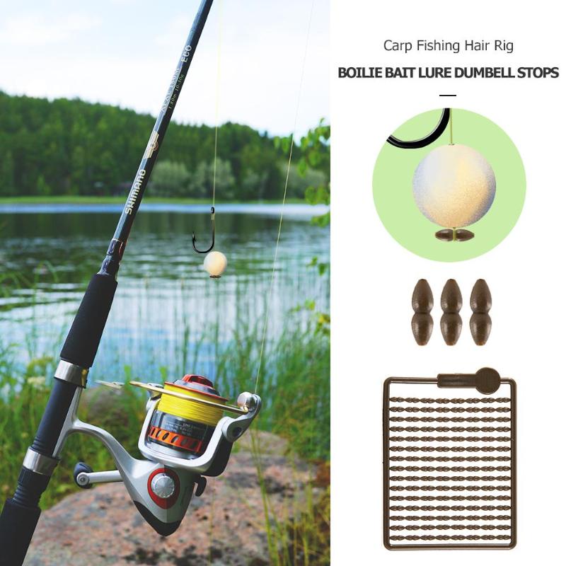 5pcs Carp Fishing Hair Stops Boilie Bait Fishing Bobber Stoppers Tackle-ebowsos