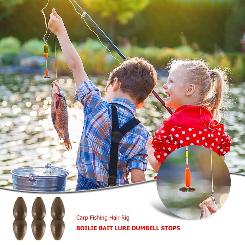 5pcs Carp Fishing Hair Stops Boilie Bait Fishing Bobber Stoppers Tackle-ebowsos