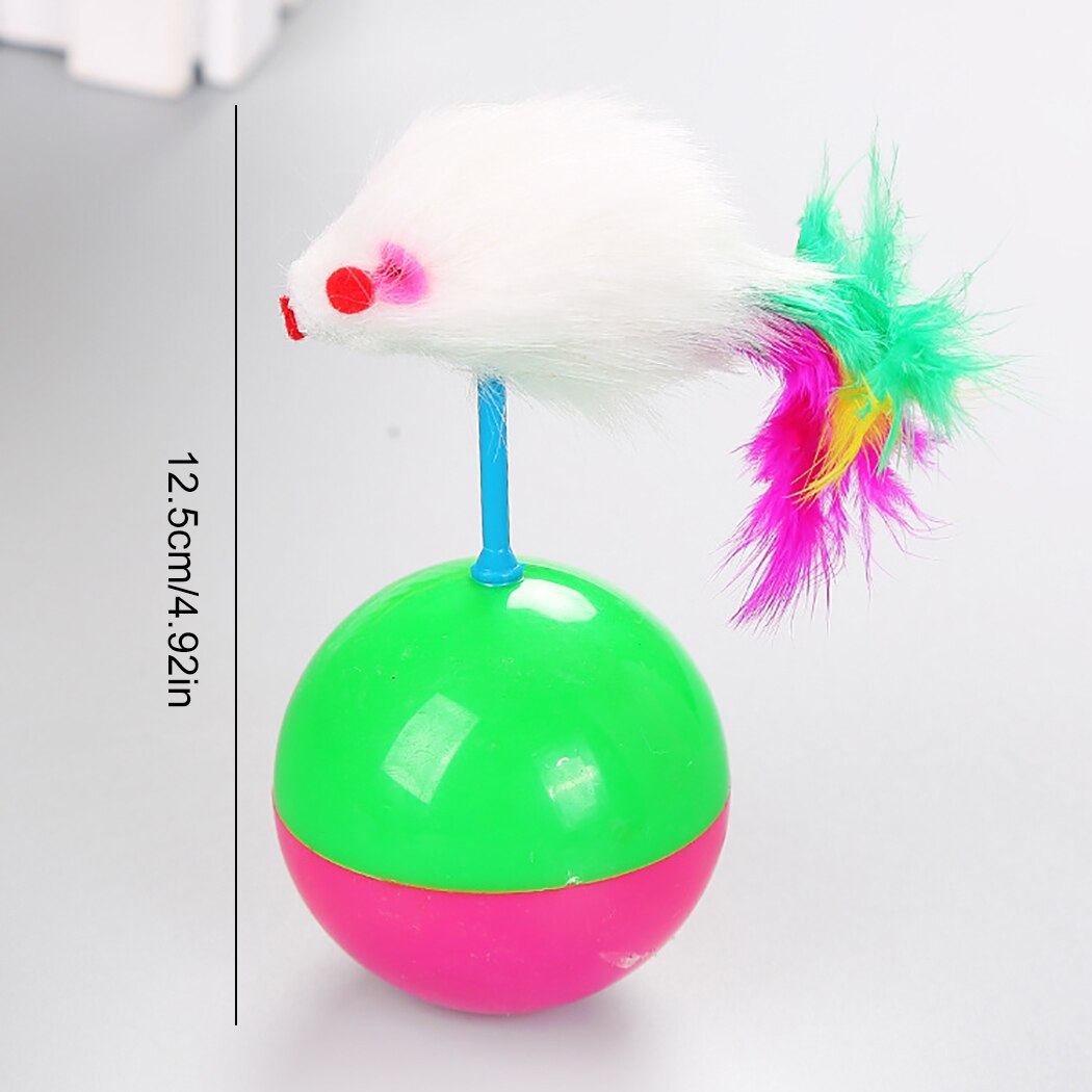 5pcs Christmas Cat Toy Set Cute Interactive Cat Ball Toy Cat Mice Toy Set Pet Teaser Plastic Game Cat Training Toys Pet Supplies-ebowsos