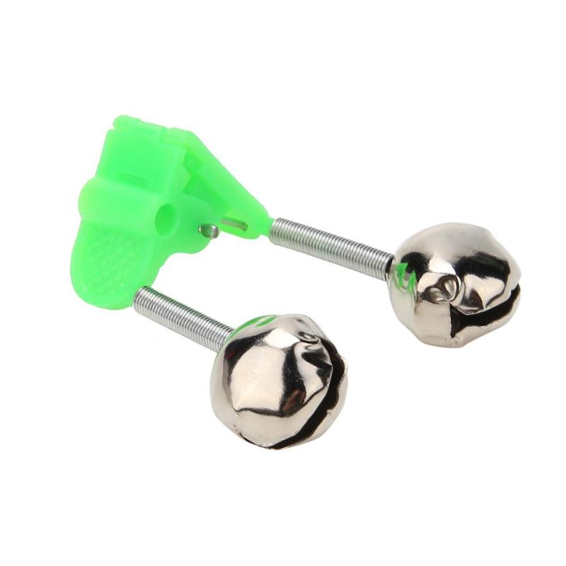 5pcs Fishing Rod Bite Alarms Fishing Rod Bells Rod Double 34g Twin Bells Stalk Clamp Tip Clip Ring Fishing Tackle Accessory-ebowsos