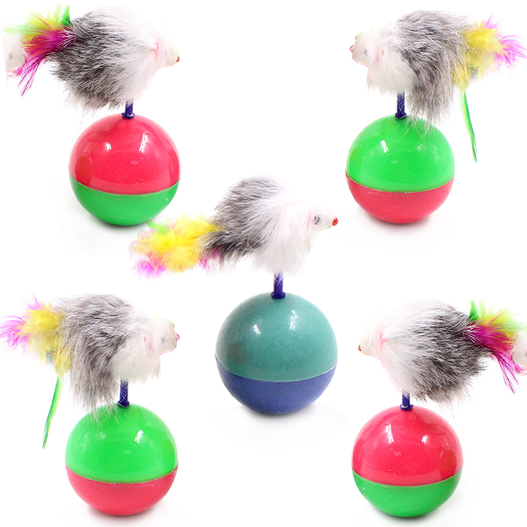 5pcs Funny Tumbler Mouse Toys For Cats Kitties Pets Accessories Cat Toy Training Kitten For Pet Cats Toys Supplies-ebowsos