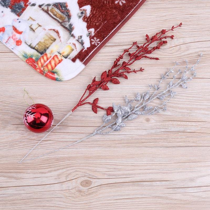 5pcs Hallowed Artificial Leaves Christmas Trees Decoration Ornament D4 - ebowsos